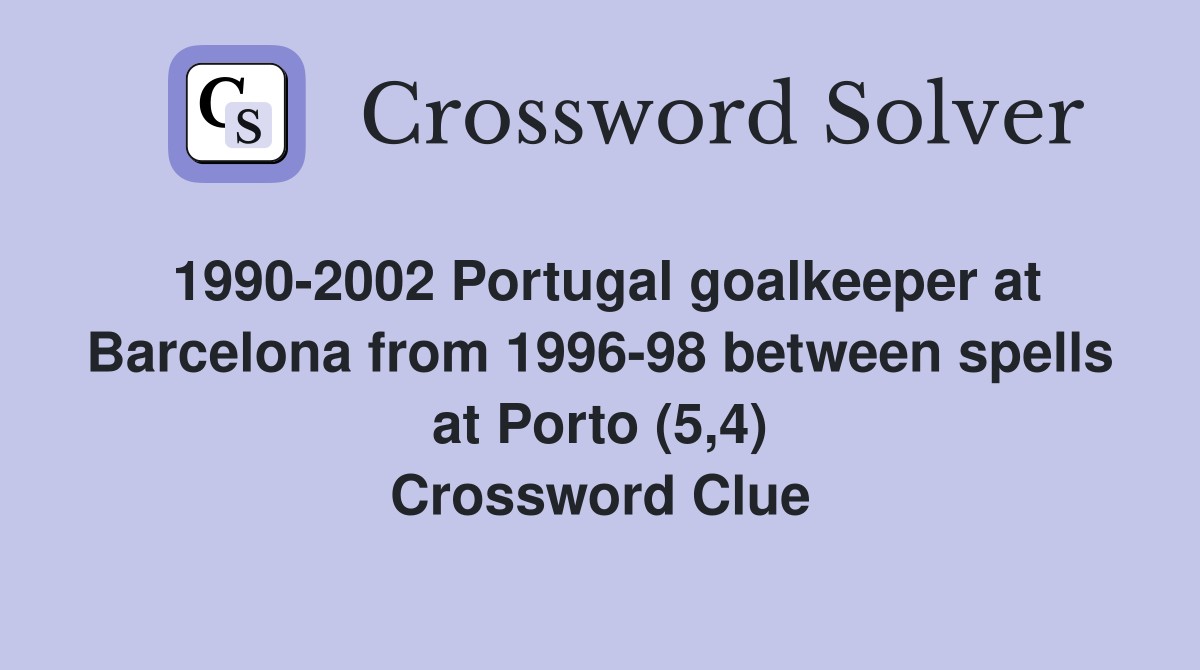 19902002 Portugal goalkeeper at Barcelona from 199698 between spells